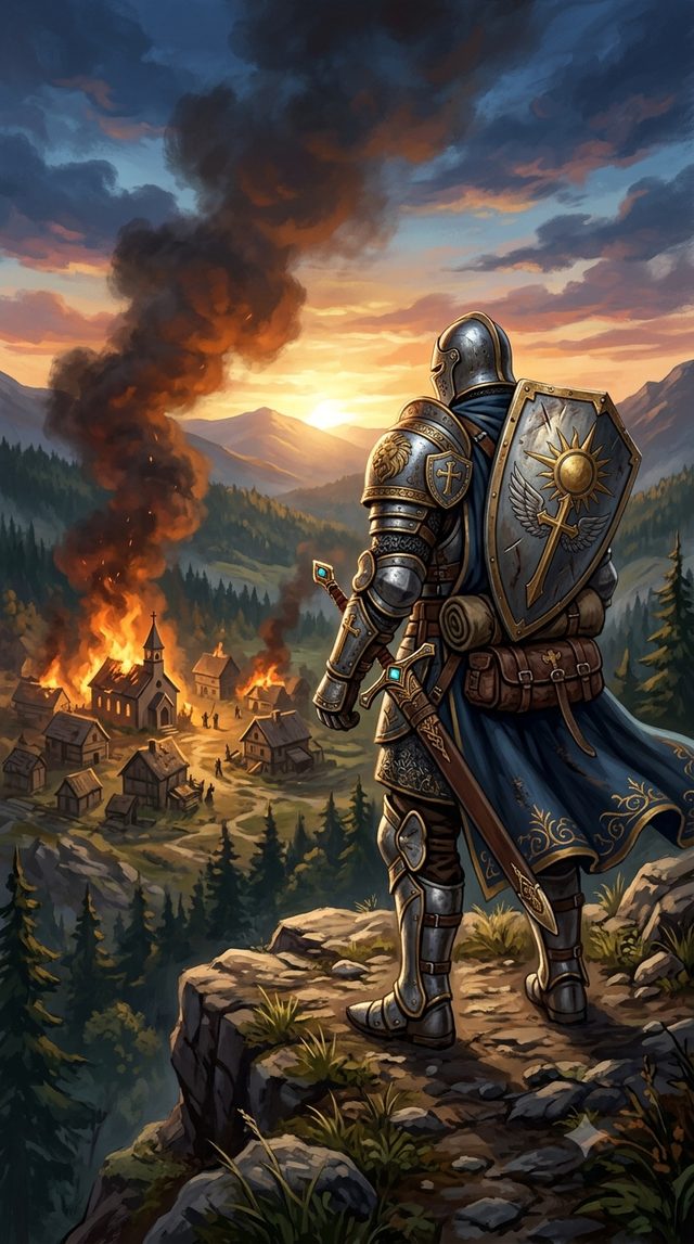 High fantasy setting for an AI D&D campaign — castles, forests, and sword-and-sorcery adventure